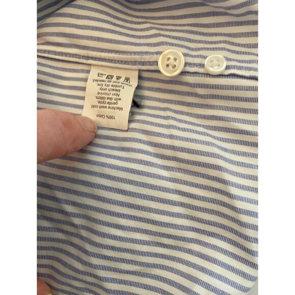 J Crew Men's Button Down Pinstripe Dress Shirt Size XL - Picture 5 of 6